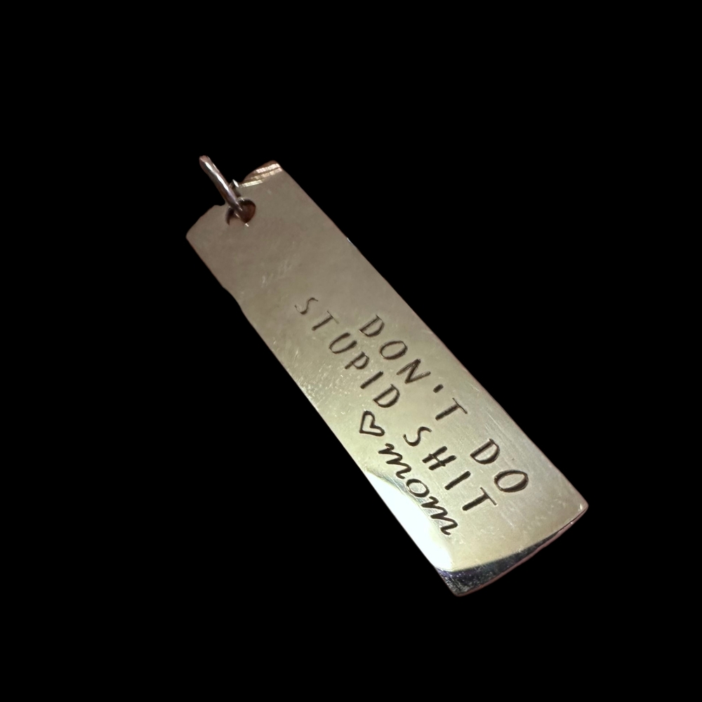 Engraved Silver Pendant